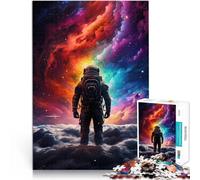 Jigsaws 1000 Pieces for Adults Astronaut In Nebula Storm Herausforderndes Spiel Tolle Geschenke und Spielzeuge75x50cm