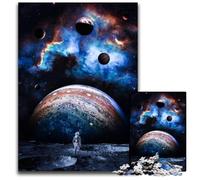 Jigsaws 1000 Pieces for Adults Astronaut Looks at Jupiter Jigsaw Puzzles Perfect for Family Gatherings Birthdays Holidays 1000 PCS(75x50cm)