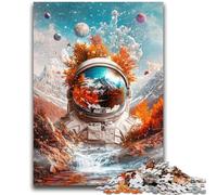 Jigsaws 1000 Pieces for Adults Astronaut Mountains Family Fun Fun at Home Activities, Birthday Present,Travel Gifts, for And 14 Years Old 50x75cm