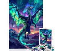 Jigsaws 1000 Pieces for Adults Aurora Seraphim Dragon Home Decoration Toys Gifts Ideas Educational Game Suitable for Desktop Decoration Size 38x52cm
