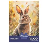 Jigsaws 1000 Pieces for Adults Autumn Bunny Bliss Puzzle for Adults Relax Games Analysis And Logic Christmas Birthday Gifts 52x38cm/1000pcs