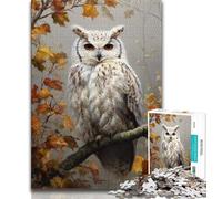 Jigsaws 1000 Pieces for Adults Autumn Owl, Fun at Home Activities,Educational Game for Birthday, Chrismas for And Age 14 38x26cm