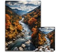 Jigsaws 1000 Pieces for Adults Autumn River Valley Difficult Puzzles for Adults Intricate Design for Teenagers DIY Decor And Brain-Boosting Fun 1000 PCS(38x26cm)