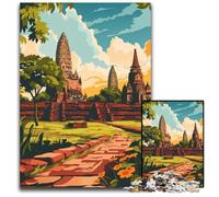 Jigsaws 1000 Pieces for Adults Ayutthaya Thailand Travel PosterImpossible Jigsaw Puzzles for Adults Challenging DIY Brain Teaser for Teenagers 1000 PCS(75x50cm)
