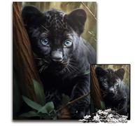 Jigsaws 1000 Pieces for Adults Baby Black Panther Cute Impossible Jigsaw Puzzles for Adults Challenging DIY Brain Teaser for Teenagers 1000 PCS(75x50cm)