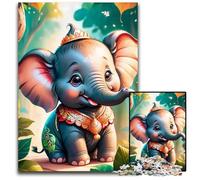 Jigsaws 1000 Pieces for Adults Baby Elephant Magic Impossible Jigsaw Puzzles for Adults Interactive Family Game DIY Home Decor Brain Challenge Gift 1000 PCS(38x26cm)