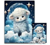 Jigsaws 1000 Pieces for Adults Baby Sheep Difficult Puzzles for Adults Intricate Design for Teenagers DIY Decor And Brain-Boosting Fun 1000 PCS(75x50cm)