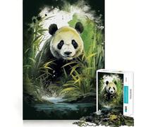 Jigsaws 1000 Pieces for Adults Bamboo Bliss Fine Cut Art Brain Game Gift Quiet Time Game Birthday Fun Gift (50x75cm)