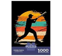 Jigsaws 1000 Pieces for Adults Baseball Player Silhouette Jigsaws for Adults Relax Games Presents for Women Unique Birthday And Xmas Gifts 70x50cm/1000pcs