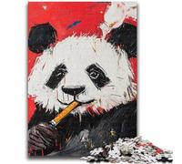 Jigsaws 1000 Pieces for Adults Basquiat Panda 1000 Pieces for Teenagers,for Educational Game Challenge Toy Deal As Gifts for The Whole Family (38x26cm)