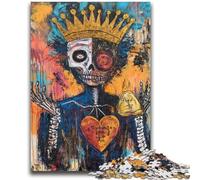 Jigsaws 1000 Pieces for Adults Basquiat-style King Challenging Game And Family Play with Fully Interlocking Randomly Shaped Pieces 50x75cm