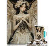 Jigsaws 1000 Pieces for Adults Beautiful Angel Adult Jigsaw,Stress Reliever Difficult Challenge Suitable for Desktop Decoration 26x38cm