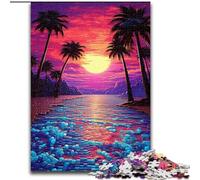 Jigsaws 1000 Pieces for Adults Beautiful Beaches Scenery Made of Wood, Fun Activity for at Home 50x75cm An for Christmas Or Birthdays