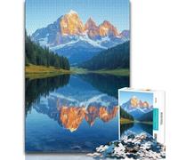 Jigsaws 1000 Pieces for Adults Beautiful Mountains And Lakes,Educational Games Home Decoration Educational Game for Birthday,Chrismas (38x26cm)