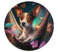 Jigsaws 1000 Pieces for Adults Beautiful Rat Terrier Paper Jigsaw Challenging DIY Brain Teaser,Perfect Family Game Or Decorative Gift (67.5x67.5cm)