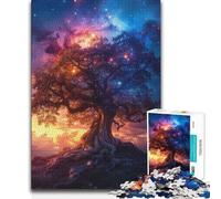 Jigsaws 1000 Pieces for Adults Beautiful Tree And Nebula Challenging Game Toys For Family Fun Gift For Birthdays (size 38x52cm)
