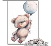 Jigsaws 1000 Pieces for Adults Beautiful Watercolor Bear Jigsaw Puzzles Made of Wood, for Birthdays, Holidays, Space Party Decorations 1000pcs(50x75cm)