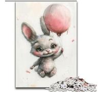 Jigsaws 1000 Pieces for Adults Beautiful Watercolor Bunny Jigsaw Puzzles Made of cardboard, for Birthdays, Holidays, Space Party Decorations 1000pcs(26x38cm)