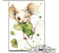 Jigsaws 1000 Pieces for Adults Beautiful Watercolor Mouse Jigsaw Puzzles Made of cardboard, for Birthdays, Holidays, Space Party Decorations 1000pcs(26x38cm)