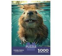 Jigsaws 1000 Pieces for Adults Beaver Sea Jigsaw for Adults Relaxing Games Presents for Women Fun at Home Activities, 52x38cm/1000pcs