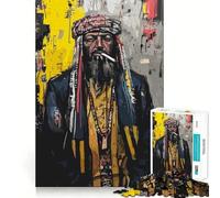 Jigsaws 1000 Pieces for Adults Bedouin Smoking A Cigarette Fine Cut Art Brain Game Gift Quiet Time Game Birthday Fun Gift (50x75cm)