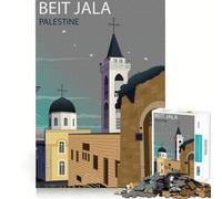 Jigsaws 1000 Pieces for Adults Beit Jala Palestine Poster Fine Cut Art Brain Game Gift Quiet Time Game Birthday Fun Gift (50x75cm)