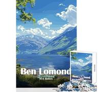 Jigsaws 1000 Pieces for Adults Ben Lomond Mountain Landscape Shared Joyful Family Experience Wonderful Christmas Surprise Gifts (50x75cm)