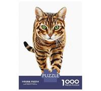 Jigsaws 1000 Pieces for Adults Bengal Cat Portrait Jigsaws for Adults Hands-on Game Difficult Challenge Challenging Game Gifts 38x26cm/1000pcs