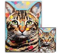 Jigsaws 1000 Pieces for Adults Bengal Cat Puzzles for Adults Fun at Home Activities, Birthday Present, Travel Gifts 50x75CM/19.68x29.52inch