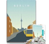 Jigsaws 1000 Pieces for Adults Berlin,Help The Brain Exercise Addictive Toys to Cultivate Patience Perfect Decoration (75x50cm)