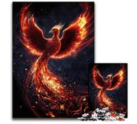 Jigsaws 1000 Pieces for Adults Bird Phoenix Fantasy Fire Impossible Jigsaw Puzzles for Adults Interactive Family Game DIY Home Decor Brain Challenge Gift 1000 PCS(75x50cm)