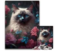 Jigsaws 1000 Pieces for Adults Birman Cat Mythology Challenging Puzzles Perfect for Family Fun Party Games Birthday Party Favors 1000 PCS(75x50cm)
