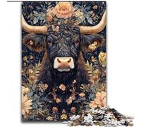 Jigsaws 1000 Pieces for Adults Black Highland Cow, Family Entertainment Toys Is Ideal As Gifts for The Whole Family for 14+ (size 26x38cm)