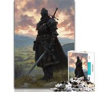 Jigsaws 1000 Pieces for Adults Black Knight,Help The Brain Exercise Addictive Toys to Cultivate Patience Gift For Birthdays (75x50cm)