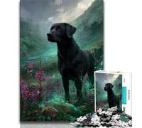 Jigsaws 1000 Pieces for Adults Black Labrador,Help The Brain Exercise Addictive Toys to Cultivate Patience Gift For Birthdays (75x50cm)