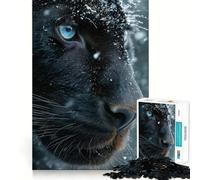 Jigsaws 1000 Pieces for Adults Black Panther in Snow Sharp Joint Play, Problem Solve Toy, Calm Fun Time, Christmas Art Display (50x75cm)