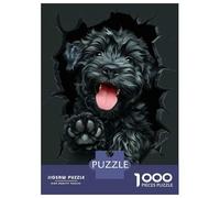 Jigsaws 1000 Pieces for Adults Black Russian Terrier Jigsaw for Adults Relaxing Games Presents for Women Fun at Home Activities, 38x26cm/1000pcs