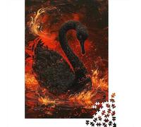 Jigsaws 1000 Pieces for Adults Black Swan Art Print-11 Jigsaw for Adults Relax Games But Fun And Humorous Challenging Game Gifts 70x50cm/1000pcs