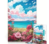 Jigsaws 1000 Pieces for Adults Blooms by The Shore Sharp Joint Play, Problem Solve Toy, Calm Fun Time, Christmas Art Display (38x26cm)