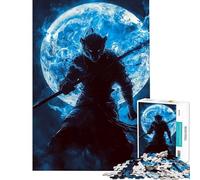 Jigsaws 1000 Pieces for Adults Blue Monkey King And Moon Relaxing Games for Educational Game Challenge Toy Secret Santa Gifts Perfect Decoration (Size 50x75cm)