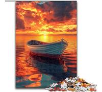 Jigsaws 1000 Pieces for Adults Boat on The Sea Impossible Jigsaw Puzzles for Adults size 26x38cm Birthday Gift Idea, Challenging Brain Teaser Game
