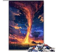 Jigsaws 1000 Pieces for Adults Bonfire in The Night Sky Made of Wood, Perfect Christmas & New Year Gift, 50x75cm for Holidays, Birthdays, And Family Game Nights