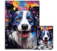 Jigsaws 1000 Pieces for Adults Border Collie Nebula Difficult Puzzles for Adults Brain Challenge Gift, Educational Activity for Teenagers 50x75CM/19.68x29.52inch