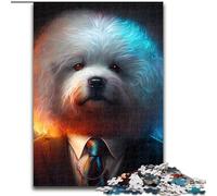 Jigsaws 1000 Pieces for Adults Boss Bichon Frise JigsawPuzzle 1000 Pieces for Adults Perfect for Home & Office Decor, Parties, Birthdays (Szie 26x38 cm)