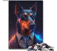 Jigsaws 1000 Pieces for Adults Boss Doberman JigsawPuzzle 1000 Pieces for Adults Perfect for Home & Office Decor, Parties, Birthdays (Szie 26x38 cm)