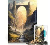 Jigsaws 1000 Pieces for Adults Bridge of The Ancients Exact Cut Art Cognitive Teaser Toy Relax Time Game Christmas Art Gift (50x75cm)