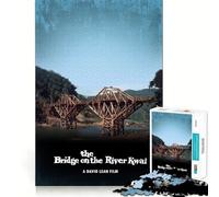 Jigsaws 1000 Pieces for Adults Bridge On The River Kwai Clean Fit Decor Brain Exercise Toy Cozy Time Play Birthday Fun Play (38x26cm)