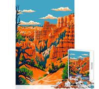 Jigsaws 1000 Pieces for Adults Bryce Canyon Utah USA Shared Joyful Family Experience Wonderful Christmas Surprise Gifts (38x26cm)