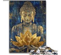Jigsaws 1000 Pieces for Adults Buddha Art, Stress Relief with Fully Interlocking Randomly Shaped Pieces for And 14 Years Old (Size 50x75cm)