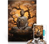 Jigsaws 1000 Pieces for Adults Buddha - Sculpted Serenity Herausfordernd Schwierig Verbessern Sie das Gedächtnis75x50cm